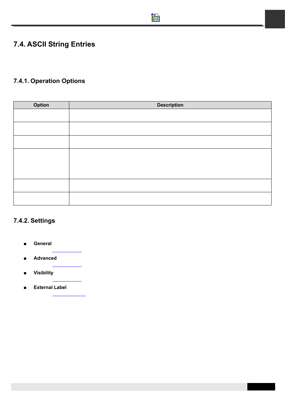 Ascii string entries, Pm designer operation manual | B&B Electronics WOP-2121V-N4AE - Manual User Manual | Page 262 / 664