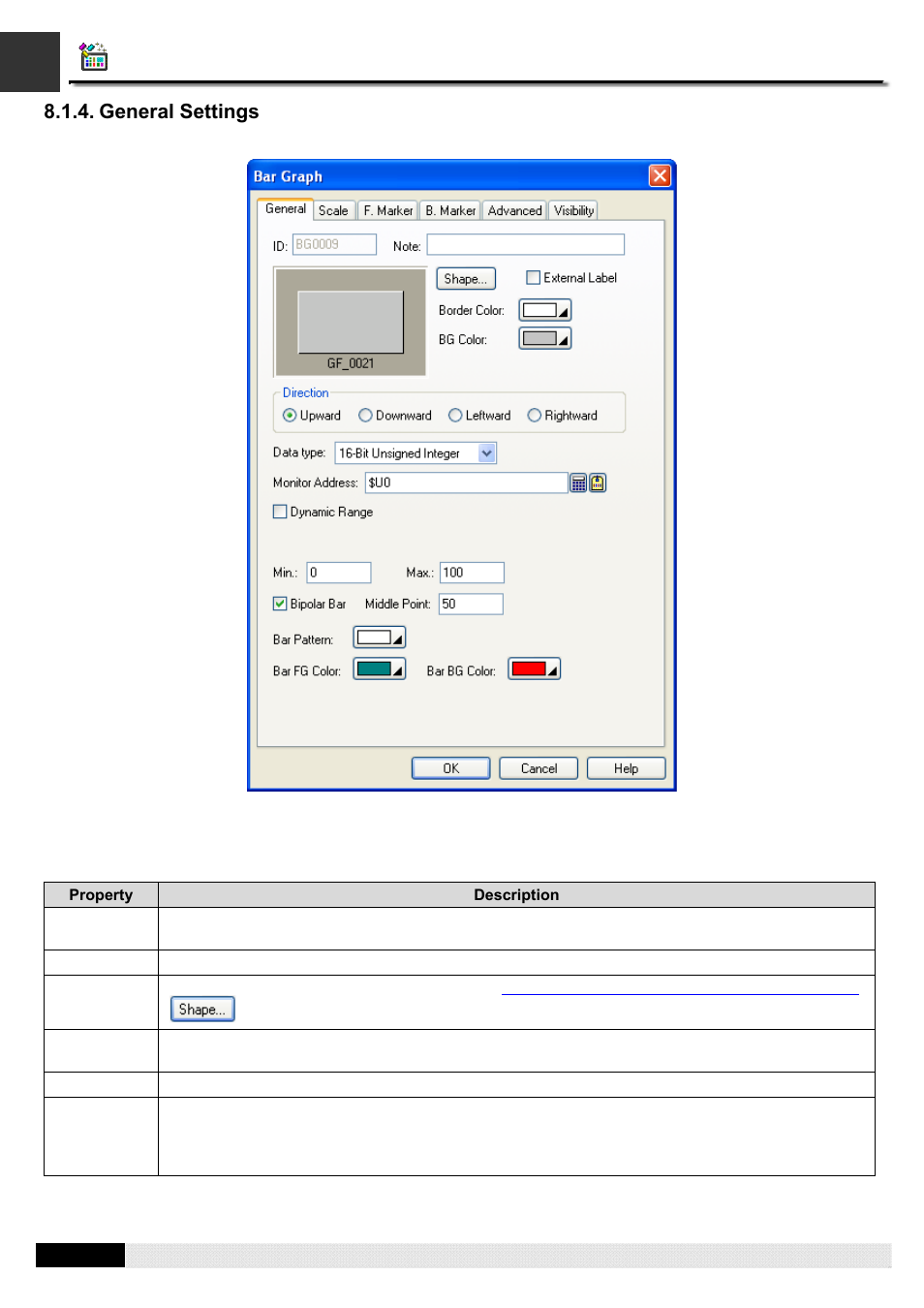 General settings, Pm designer operation manual | B&B Electronics WOP-2121V-N4AE - Manual User Manual | Page 279 / 664