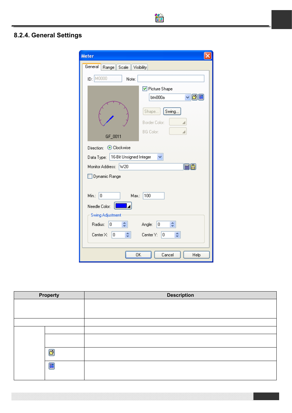 General settings, Pm designer operation manual | B&B Electronics WOP-2121V-N4AE - Manual User Manual | Page 286 / 664