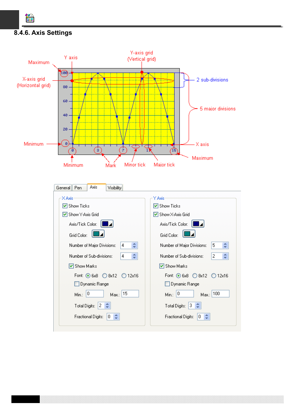 Axis settings, Section 8.4.6 | B&B Electronics WOP-2121V-N4AE - Manual User Manual | Page 301 / 664