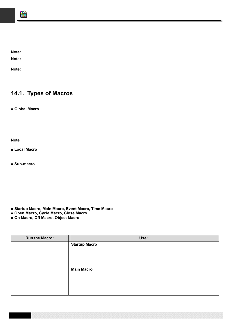 Types of macros, Pm designer operation manual | B&B Electronics WOP-2121V-N4AE - Manual User Manual | Page 410 / 664