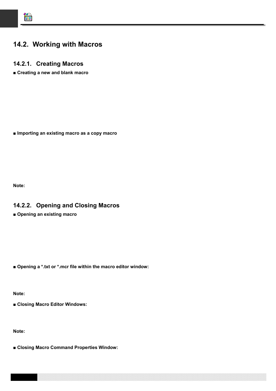 Working with macros, Pm designer operation manual | B&B Electronics WOP-2121V-N4AE - Manual User Manual | Page 412 / 664