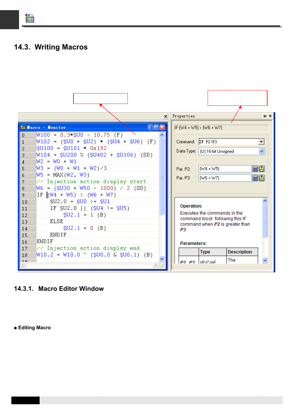 Writing macros | B&B Electronics WOP-2121V-N4AE - Manual User Manual | Page 416 / 664