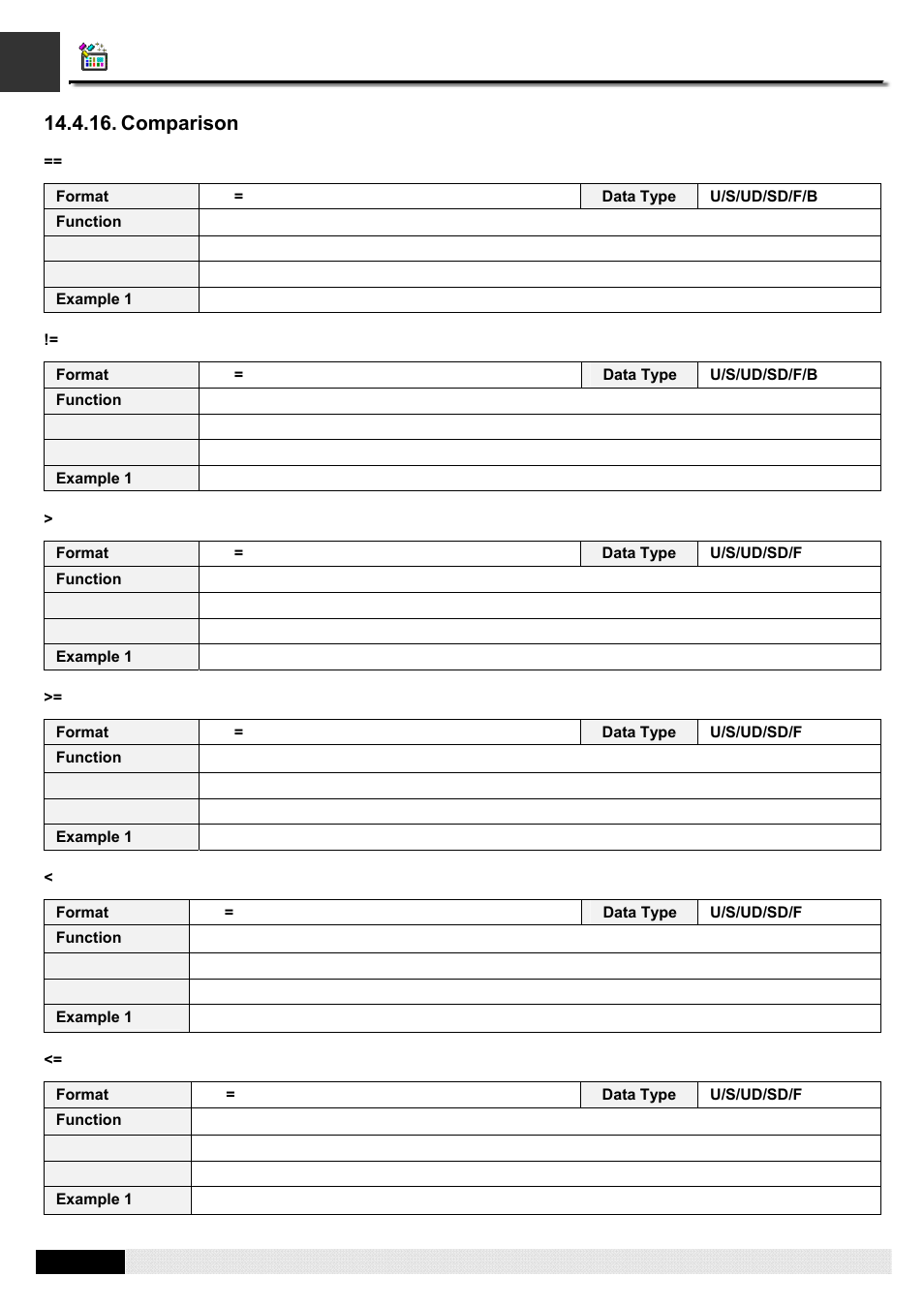 Pm designer operation manual, Comparison | B&B Electronics WOP-2121V-N4AE - Manual User Manual | Page 448 / 664