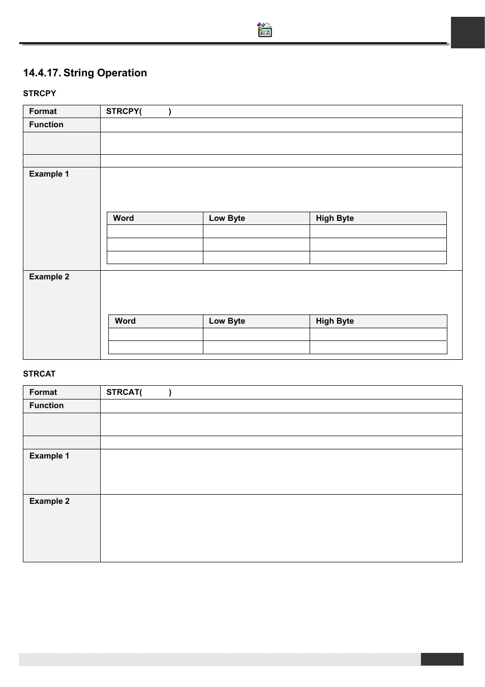 Pm designer operation manual, String operation | B&B Electronics WOP-2121V-N4AE - Manual User Manual | Page 449 / 664