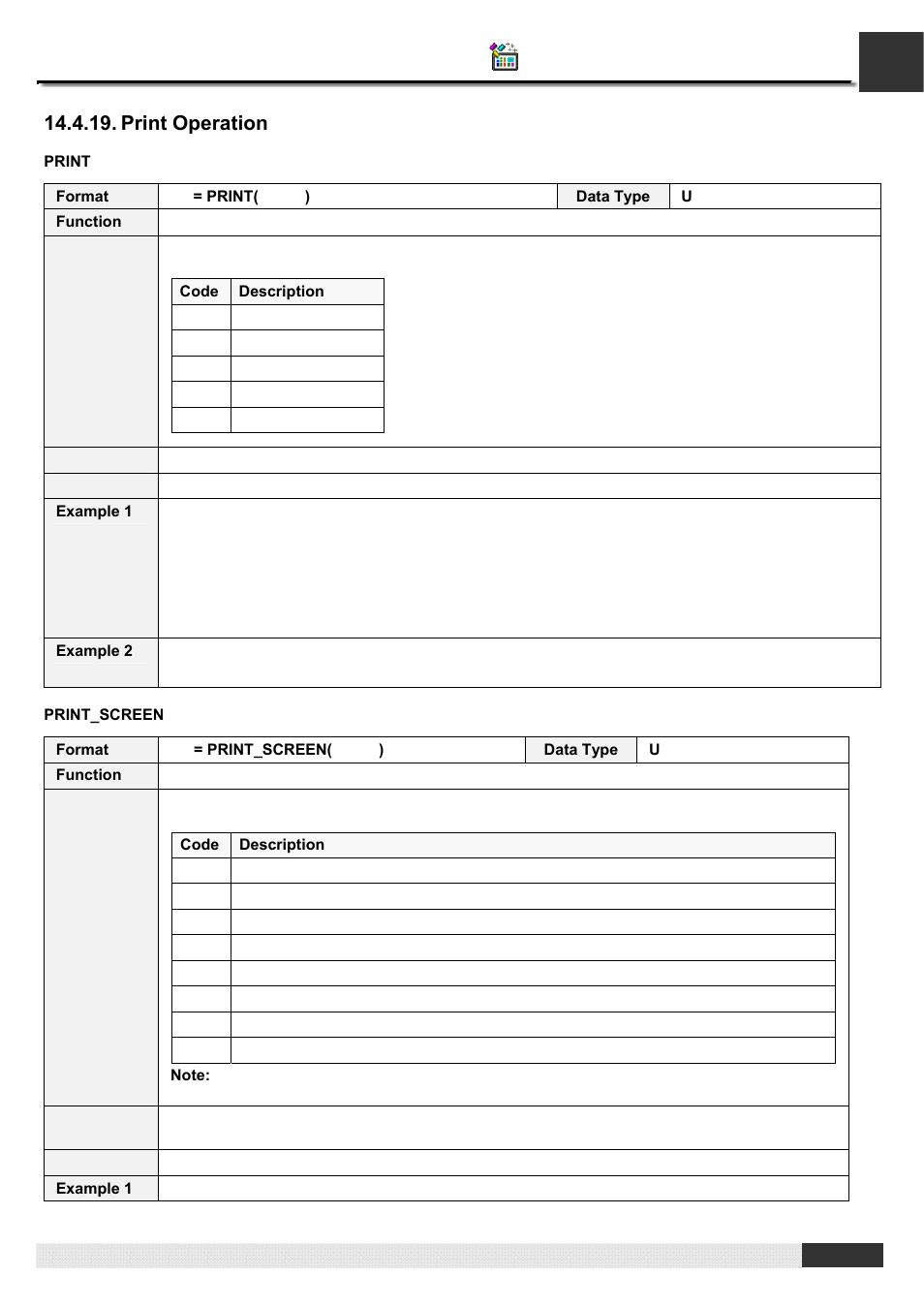 Pm designer operation manual, Print operation | B&B Electronics WOP-2121V-N4AE - Manual User Manual | Page 455 / 664