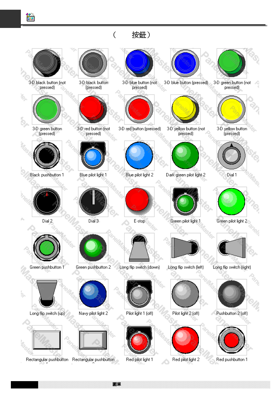 A1.1. 3d pushbuttons etc（3-d 按鈕, A1.1, 3d pushbuttons etc （ 3-d 按鈕 | A1.1. 3d pushbuttons etc （ 3-d 按鈕 | B&B Electronics WOP-2121V-N4AE - Manual User Manual | Page 460 / 664