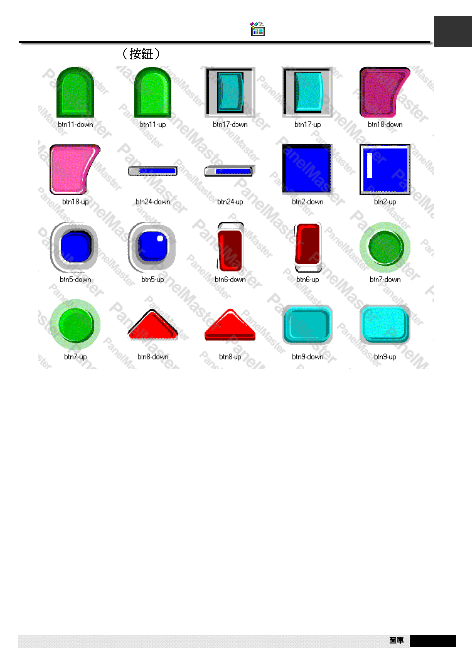 A1.15. buttons（按鈕, A1.15. buttons （按鈕 | B&B Electronics WOP-2121V-N4AE - Manual User Manual | Page 489 / 664