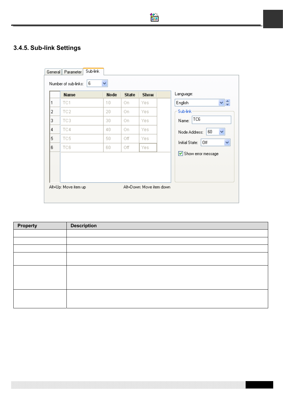 Sub-link settings, Pm designer operation manual | B&B Electronics WOP-2121V-N4AE - Manual User Manual | Page 89 / 664