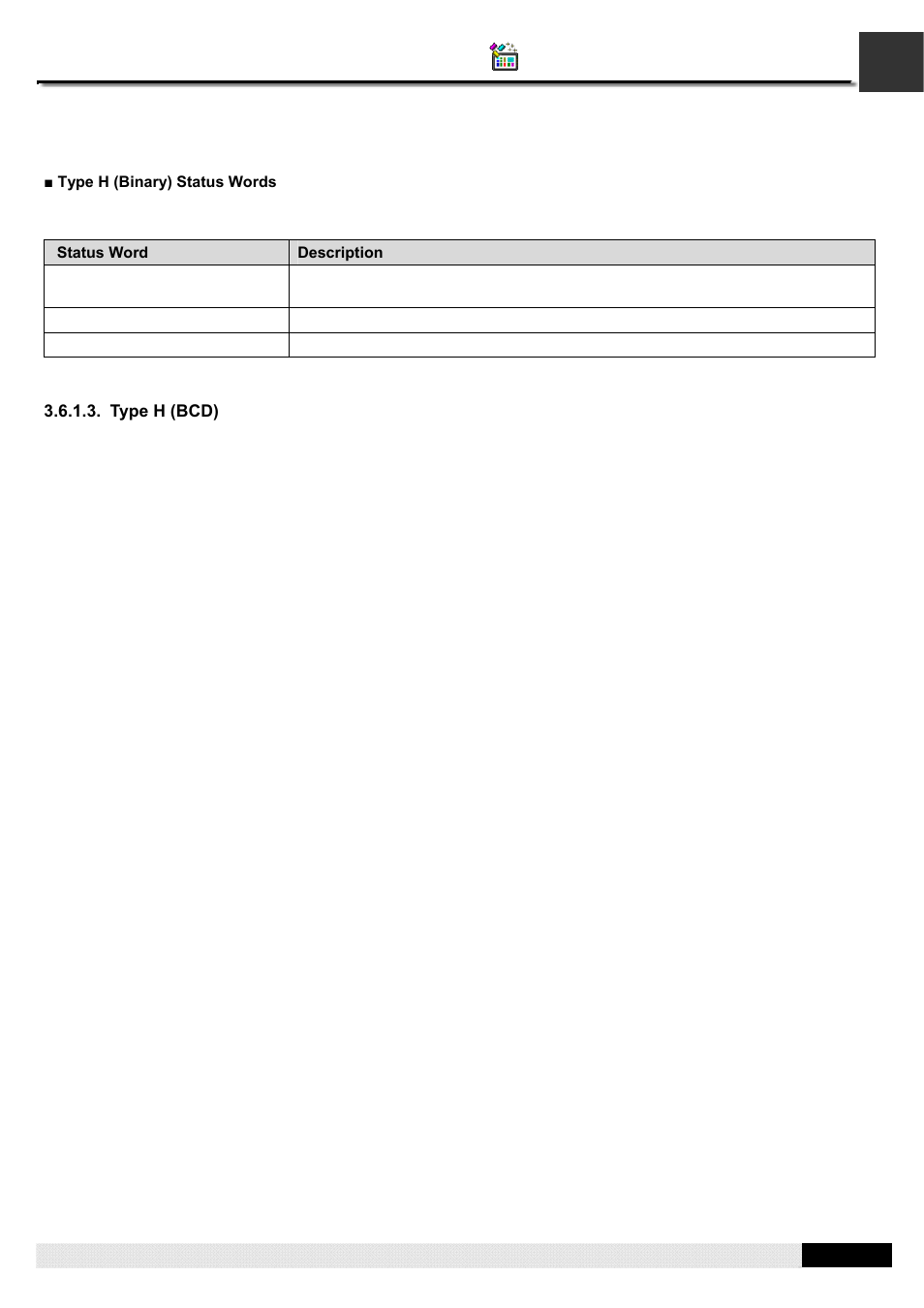 Type h (bcd), Pm designer operation manual | B&B Electronics WOP-2121V-N4AE - Manual User Manual | Page 97 / 664