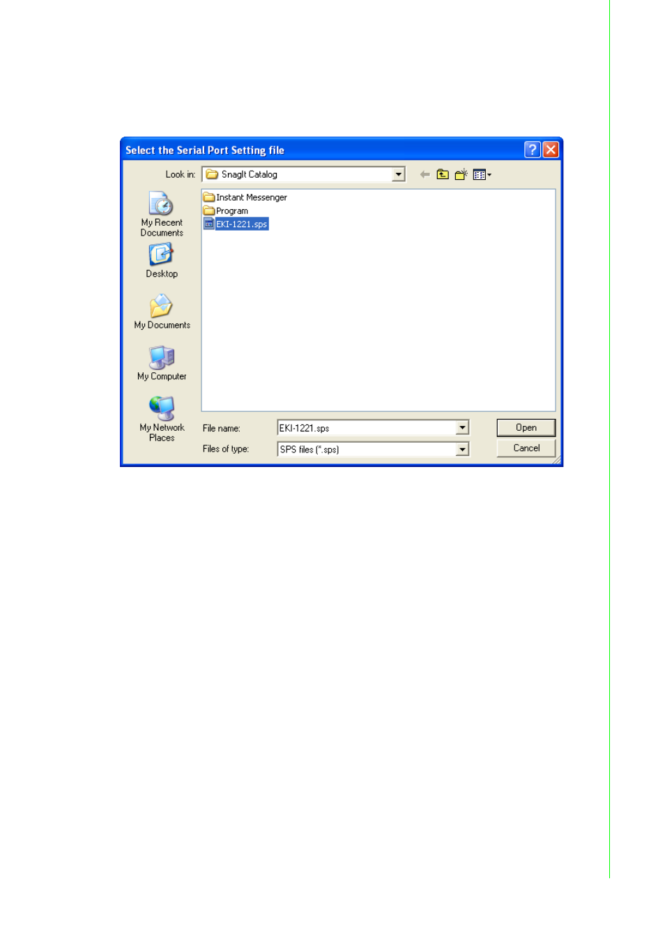 1 import/export serial port setting, 2 locate the modbus data gateway, Import/export serial port setting | Locate the modbus data gateway, Chapter 3 c onfiguration | B&B Electronics EKI-1222 - Manual User Manual | Page 57 / 62