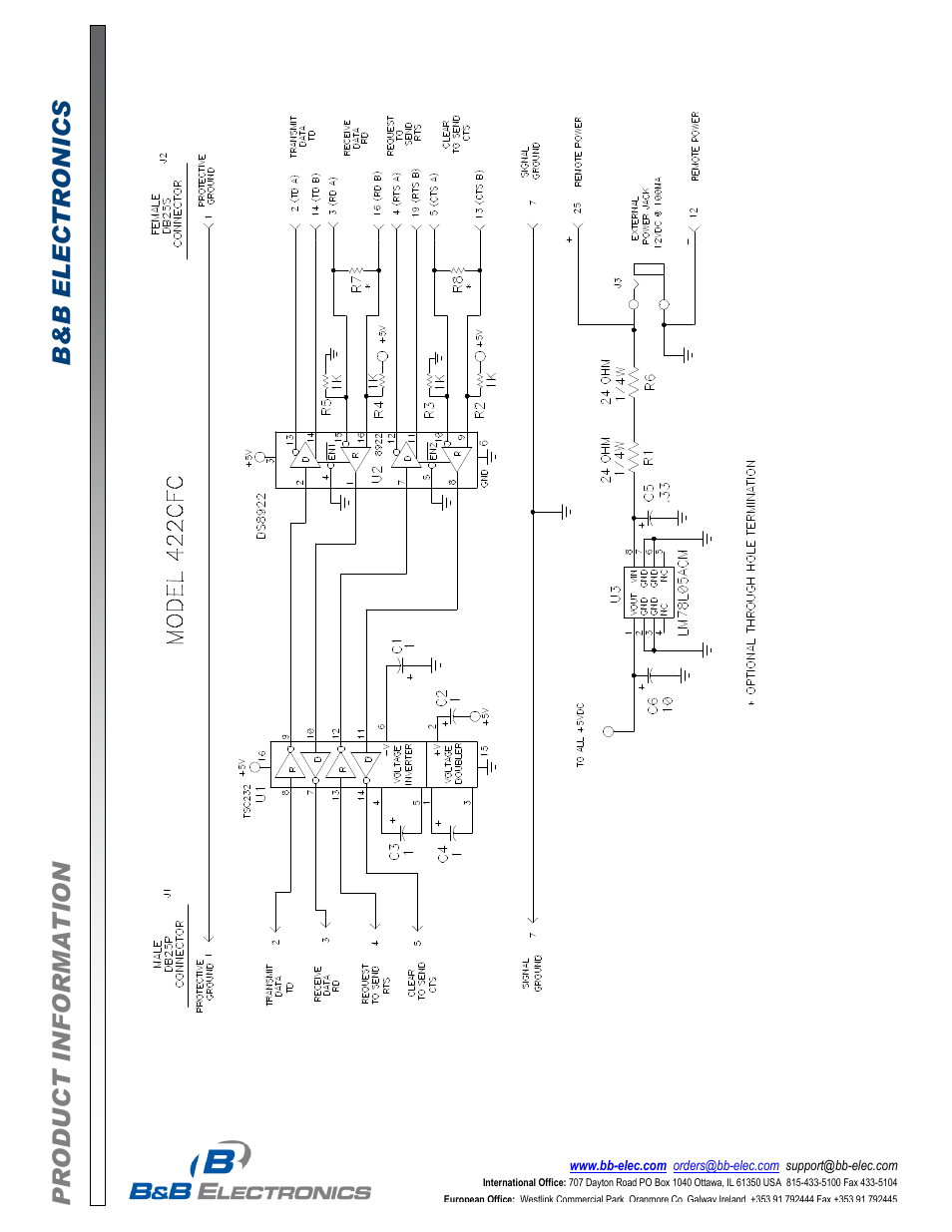 B&B Electronics 422CFC - Datasheet User Manual | Page 2 / 2