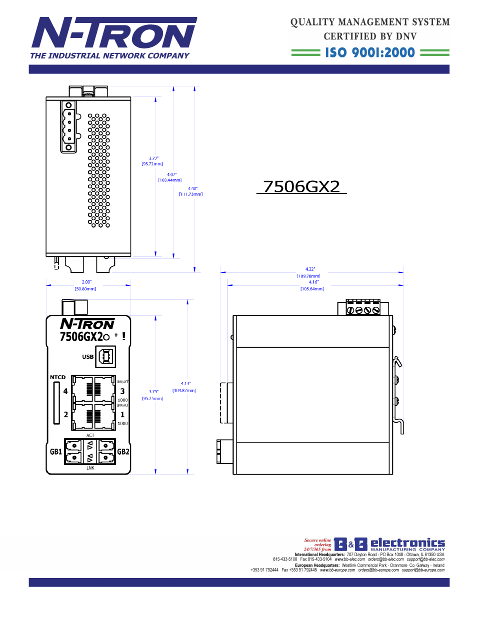 B&B Electronics 7506GX2-SX - Datasheet User Manual | Page 3 / 3