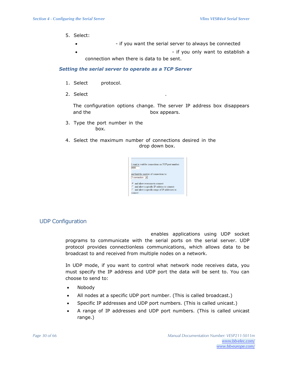 B&B Electronics VESP211 Series - Manual User Manual | Page 30 / 66