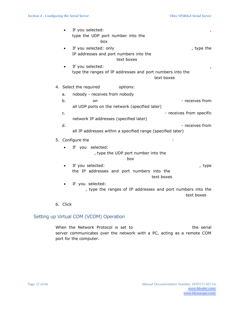 B&B Electronics VESP211 Series - Manual User Manual | Page 32 / 66