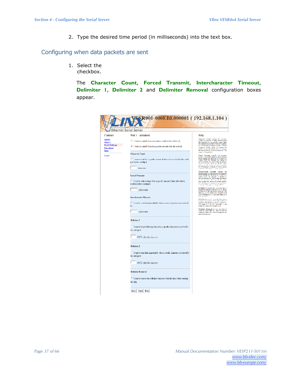 B&B Electronics VESP211 Series - Manual User Manual | Page 37 / 66