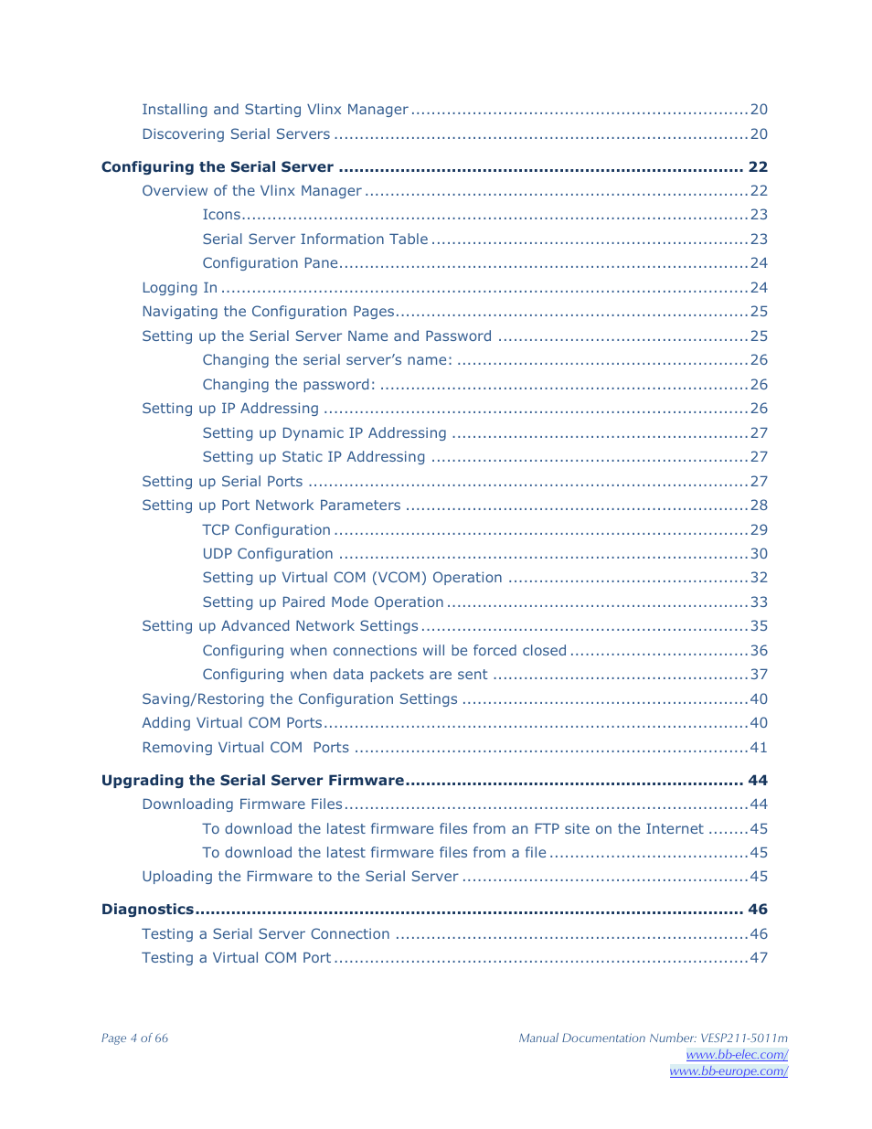 B&B Electronics VESP211 Series - Manual User Manual | Page 4 / 66