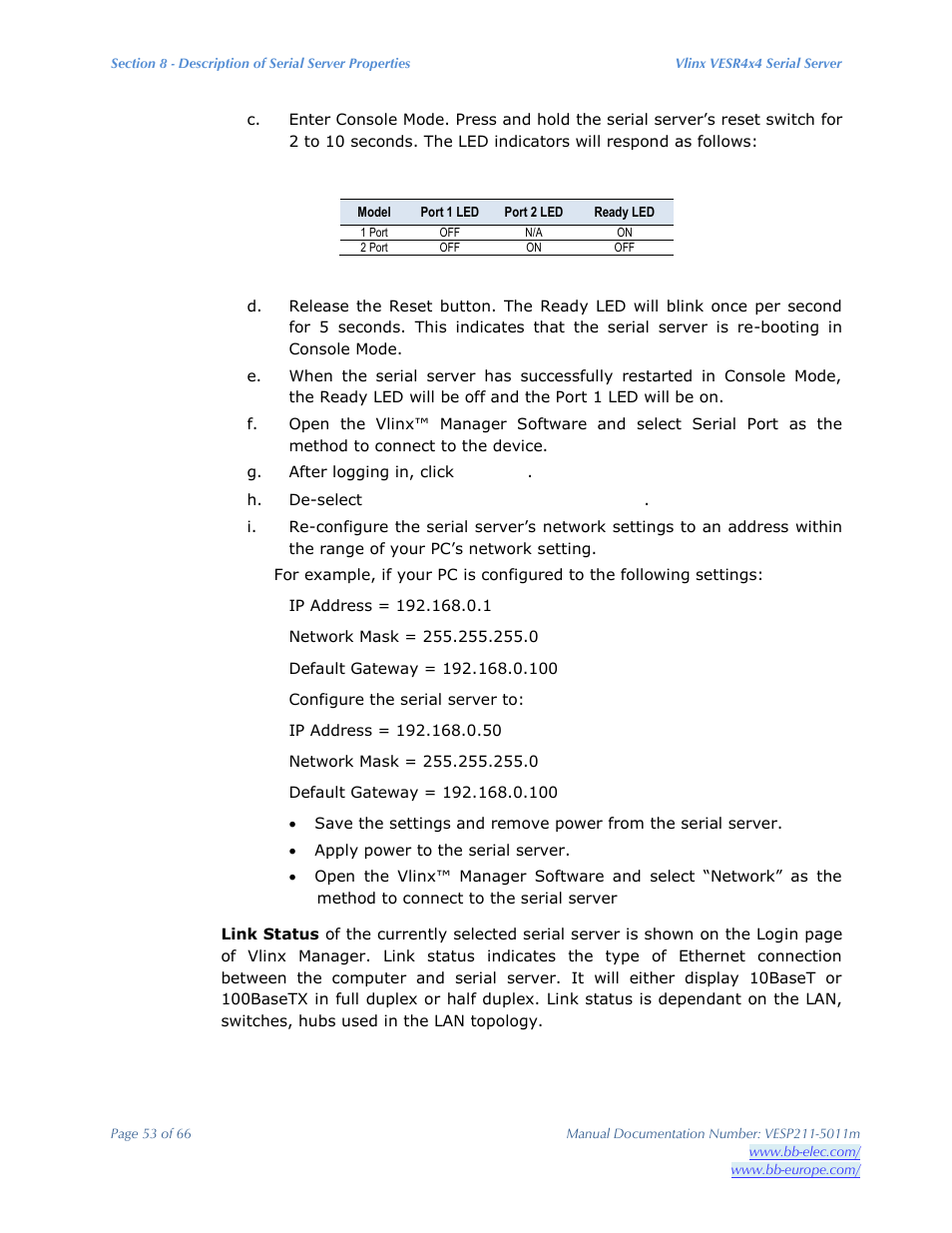 B&B Electronics VESP211 Series - Manual User Manual | Page 53 / 66