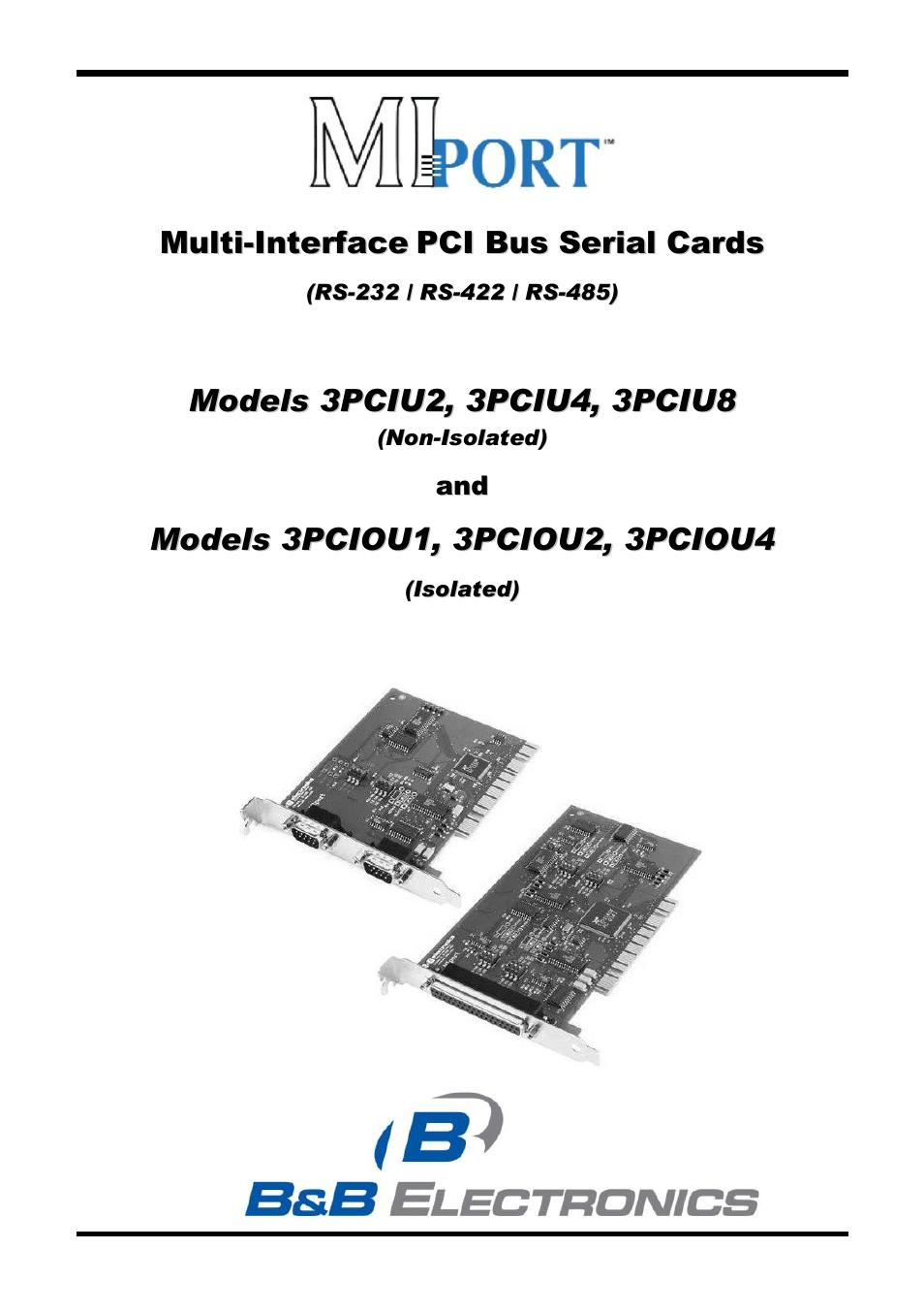 B&B Electronics 3PCIOU4 - Manual User Manual | 57 pages