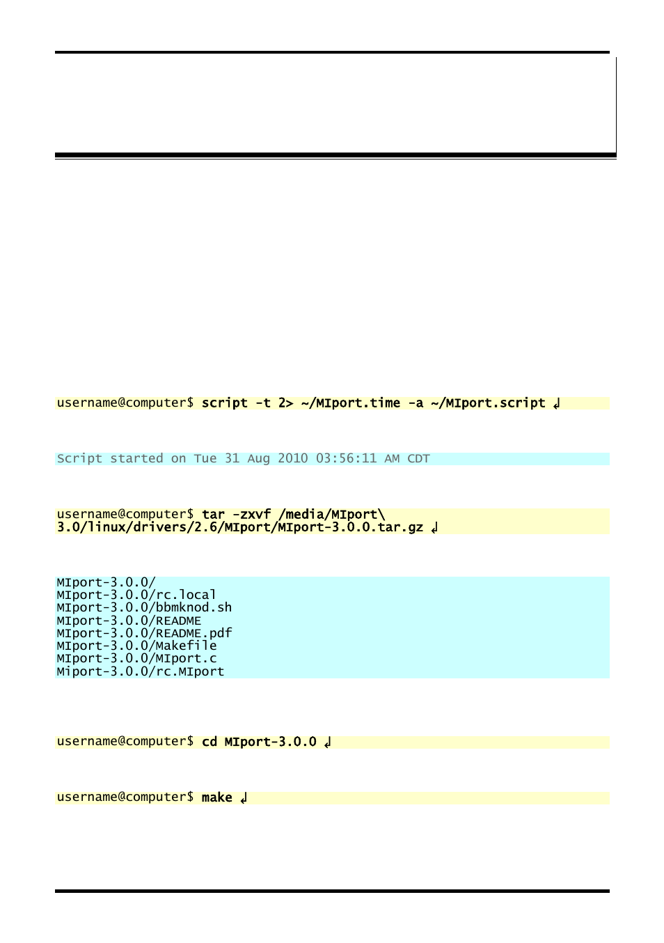 Chapter 5: installing linux driver software, Nstalling, Port | River on, Buntu | B&B Electronics 3PCIOU4 - Manual User Manual | Page 24 / 57