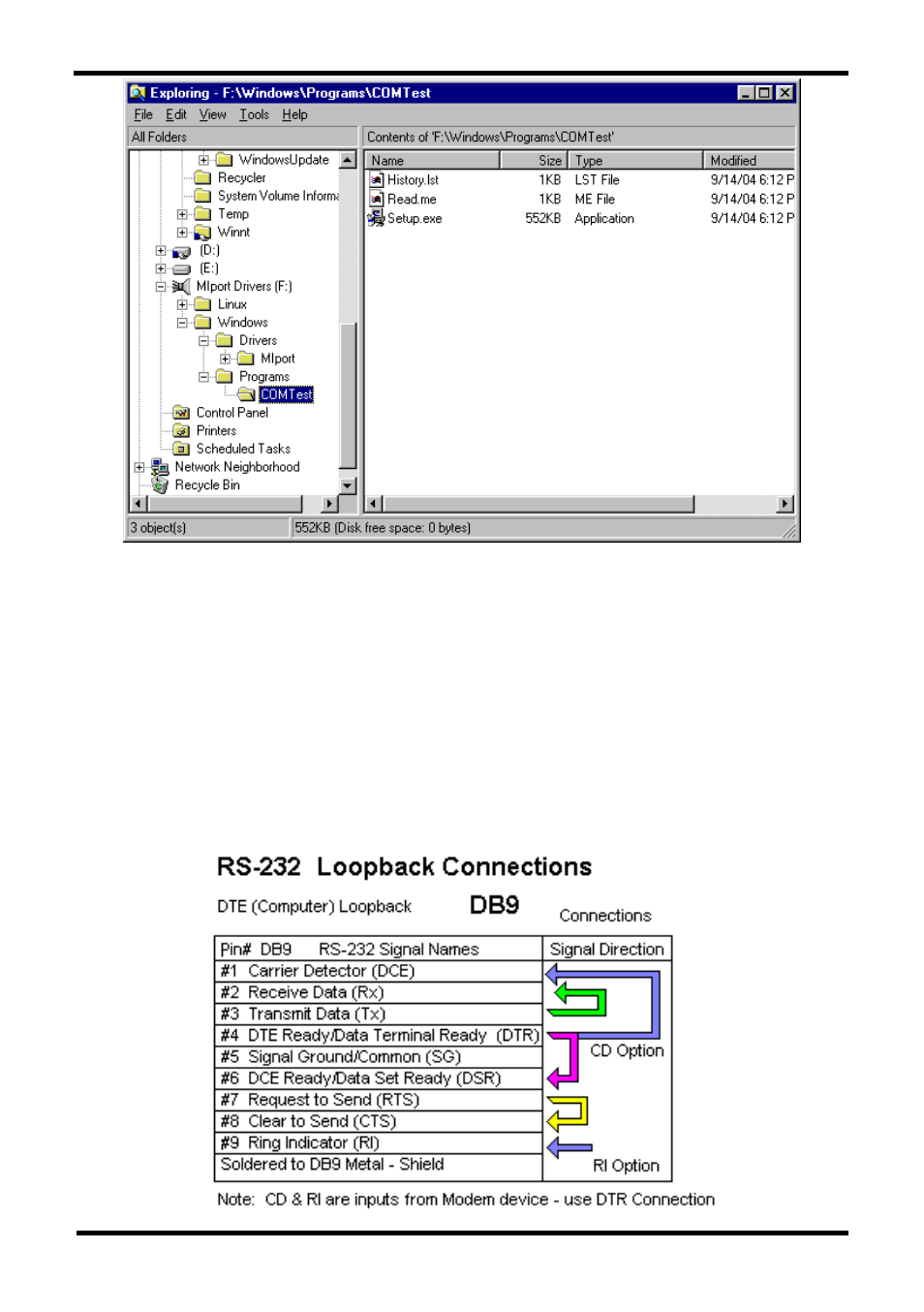 Oopback, Esting with, Loopback testing with comtest | B&B Electronics 3PCIOU4 - Manual User Manual | Page 56 / 57