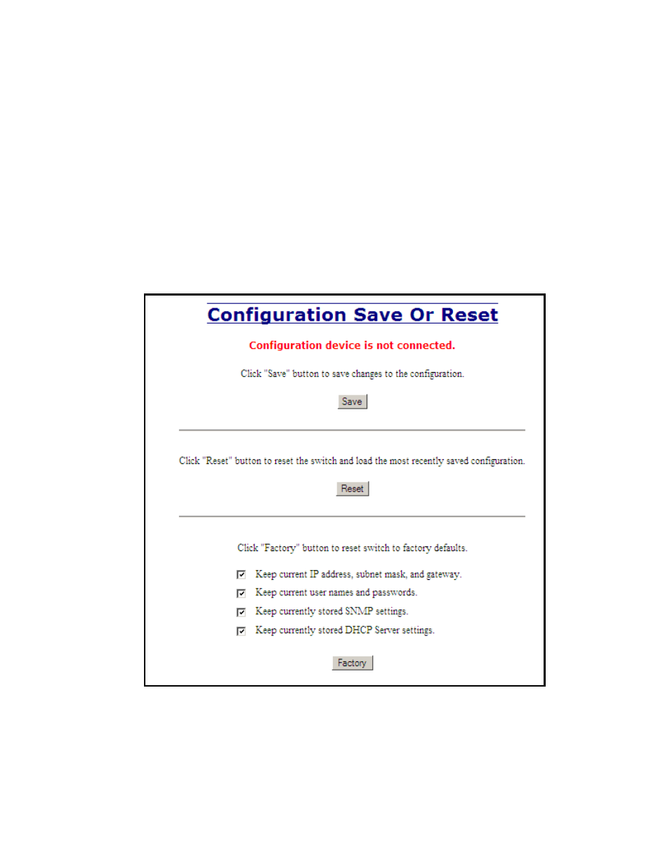 Configuration – save or reset | B&B Electronics 709FXE-ST-15 - Manual User Manual | Page 106 / 153