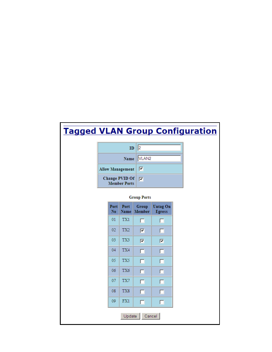 Vlan – group configuration | B&B Electronics 709FXE-ST-15 - Manual User Manual | Page 59 / 153