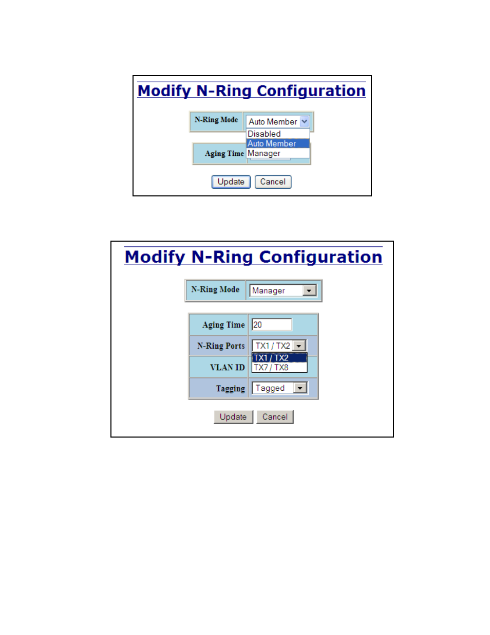 N-ring – configuration, continued | B&B Electronics 709FXE-ST-15 - Manual User Manual | Page 81 / 153