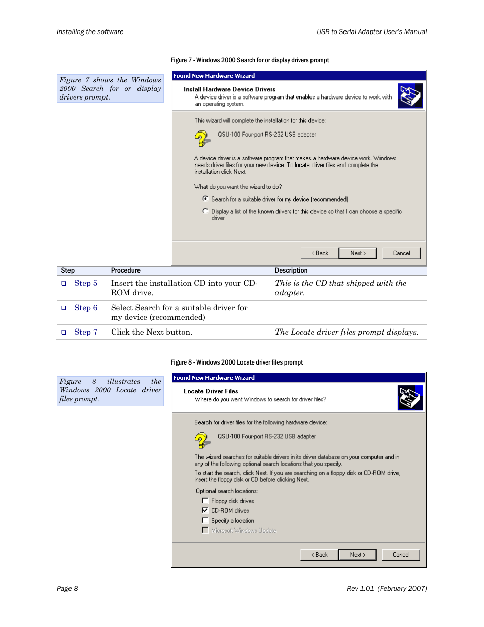 Figure 8 - windows 2000 locate driver files prompt | B&B Electronics ESU2-400 - Manual User Manual | Page 12 / 31