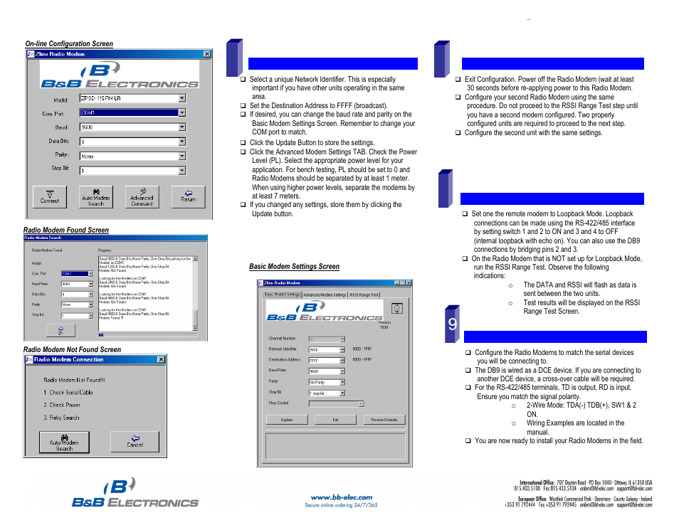 B&B Electronics ZP9D-115RM-LR - Quick Start Guide User Manual | Page 2 / 2