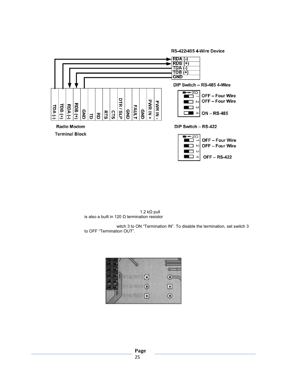 Rs-422/485 four wire connections, Termination and biasing | B&B Electronics ZXT9-RM-KIT - Manual User Manual | Page 25 / 164