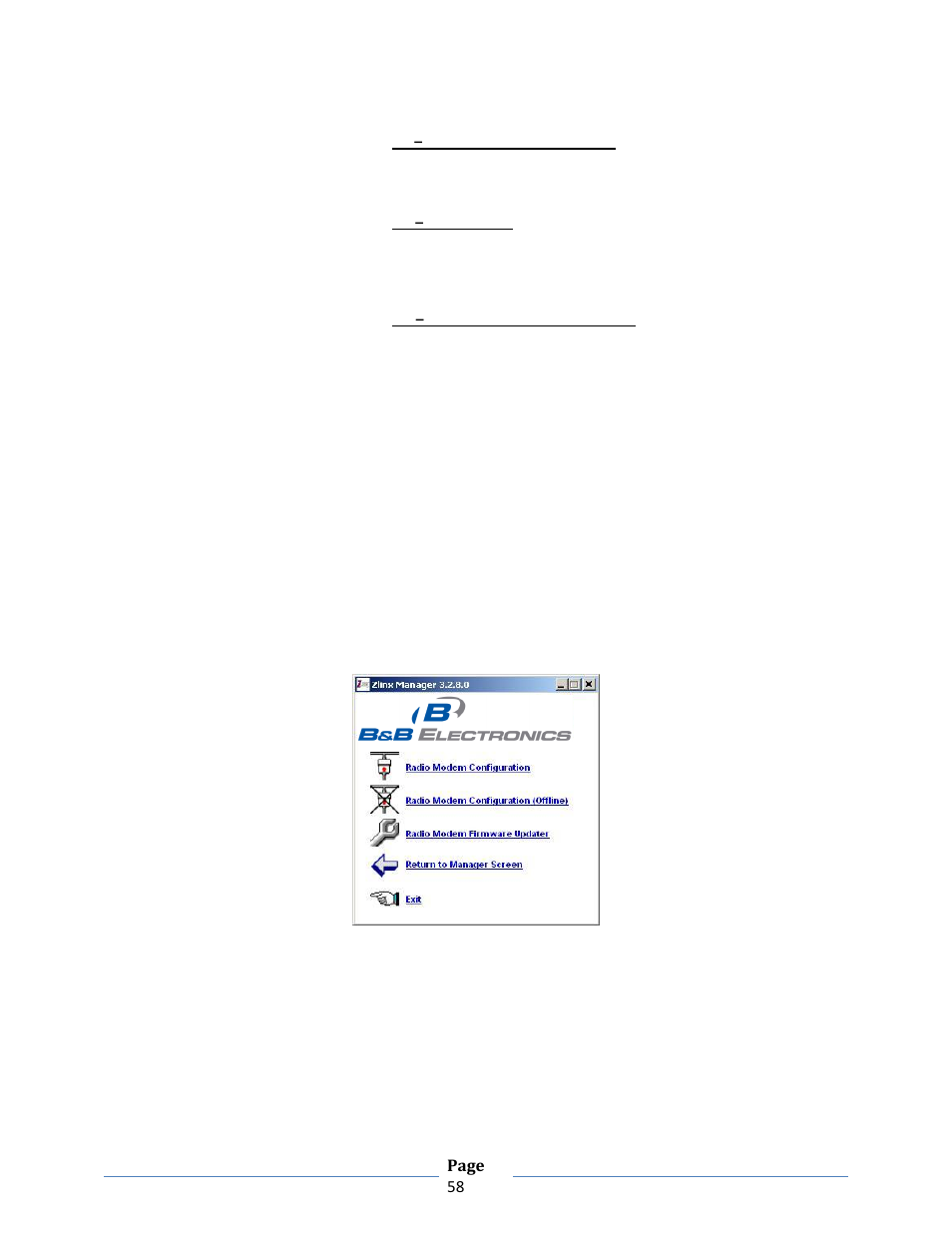 Radio modem configuration screen (off-line), Radio modem firmware update screen | B&B Electronics ZXT9-RM-KIT - Manual User Manual | Page 58 / 164