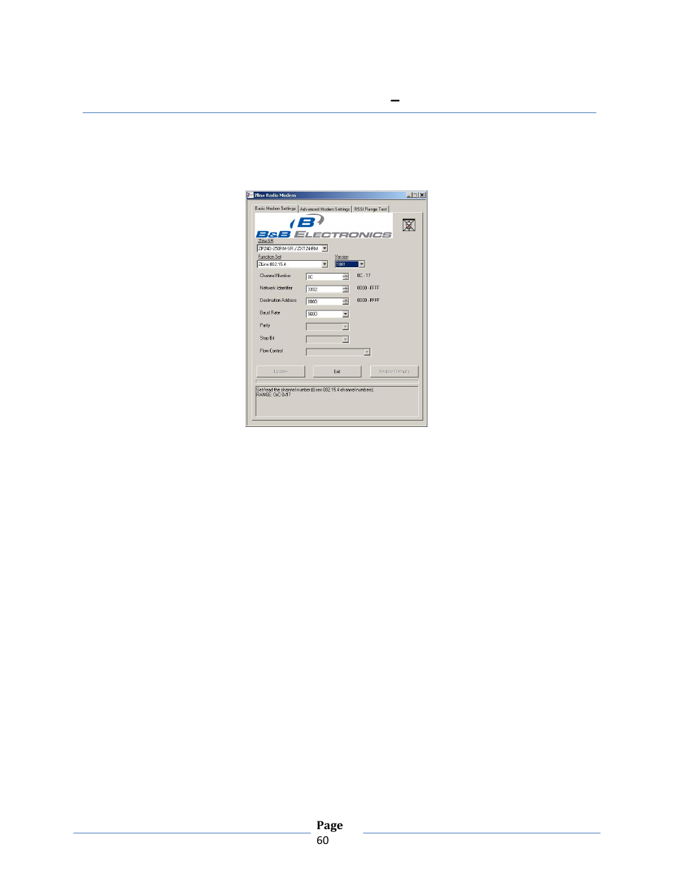 Startup and configuration, Asic, Ettings | Hannel, Umber, Etwork, Dentifier, Arity, Ontrol, Dvanced | B&B Electronics ZXT9-RM-KIT - Manual User Manual | Page 60 / 164