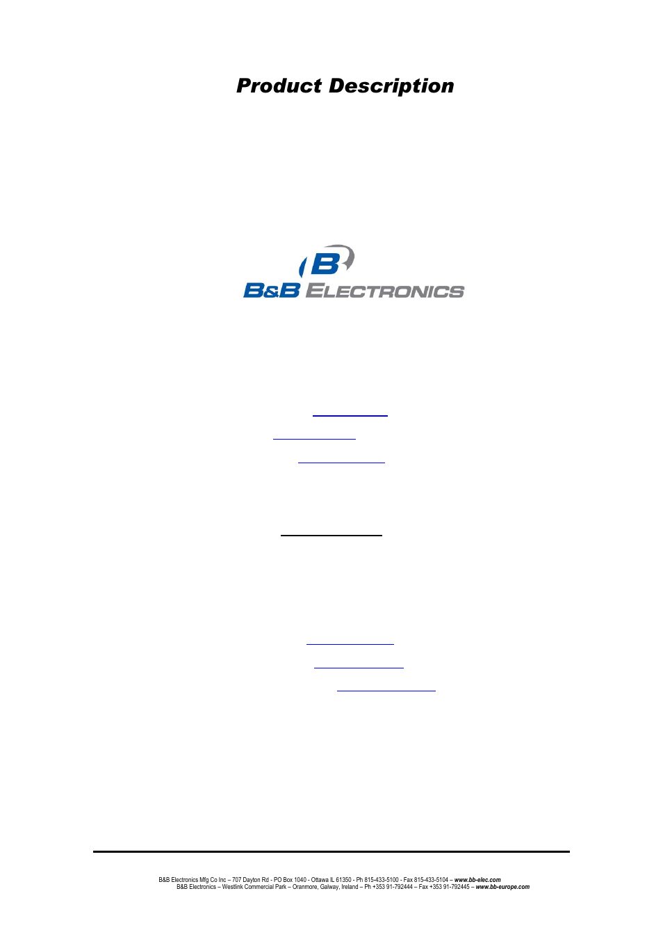 B&B Electronics EIR508-T - Manual User Manual | 71 pages