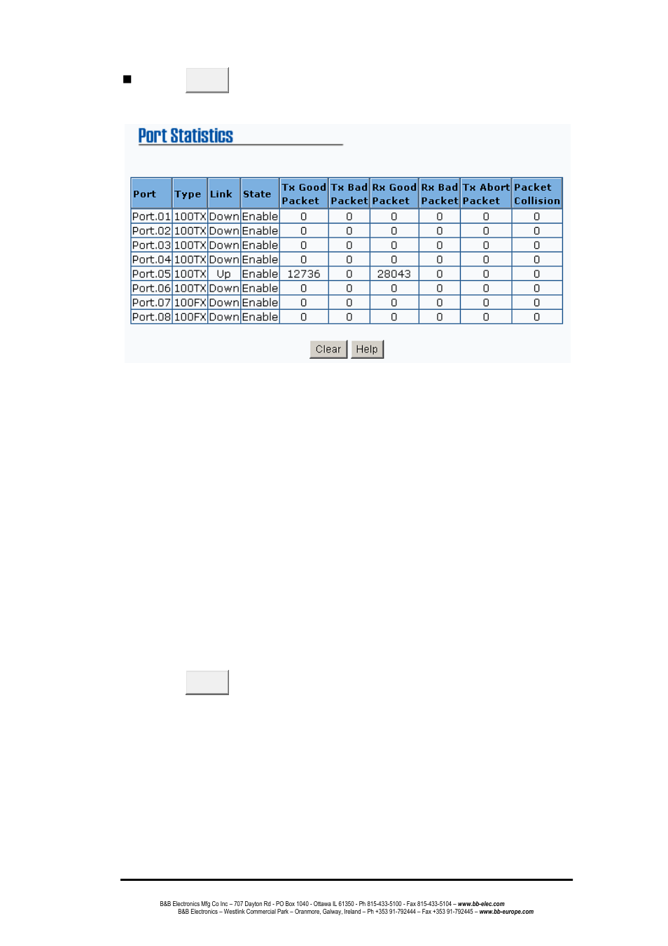 Port control | B&B Electronics EIR508-T - Manual User Manual | Page 30 / 71