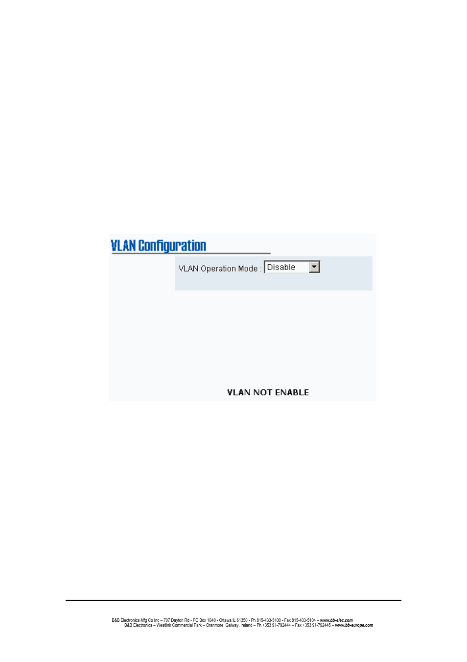 Vlan configuration, Port-based vlan | B&B Electronics EIR508-T - Manual User Manual | Page 33 / 71