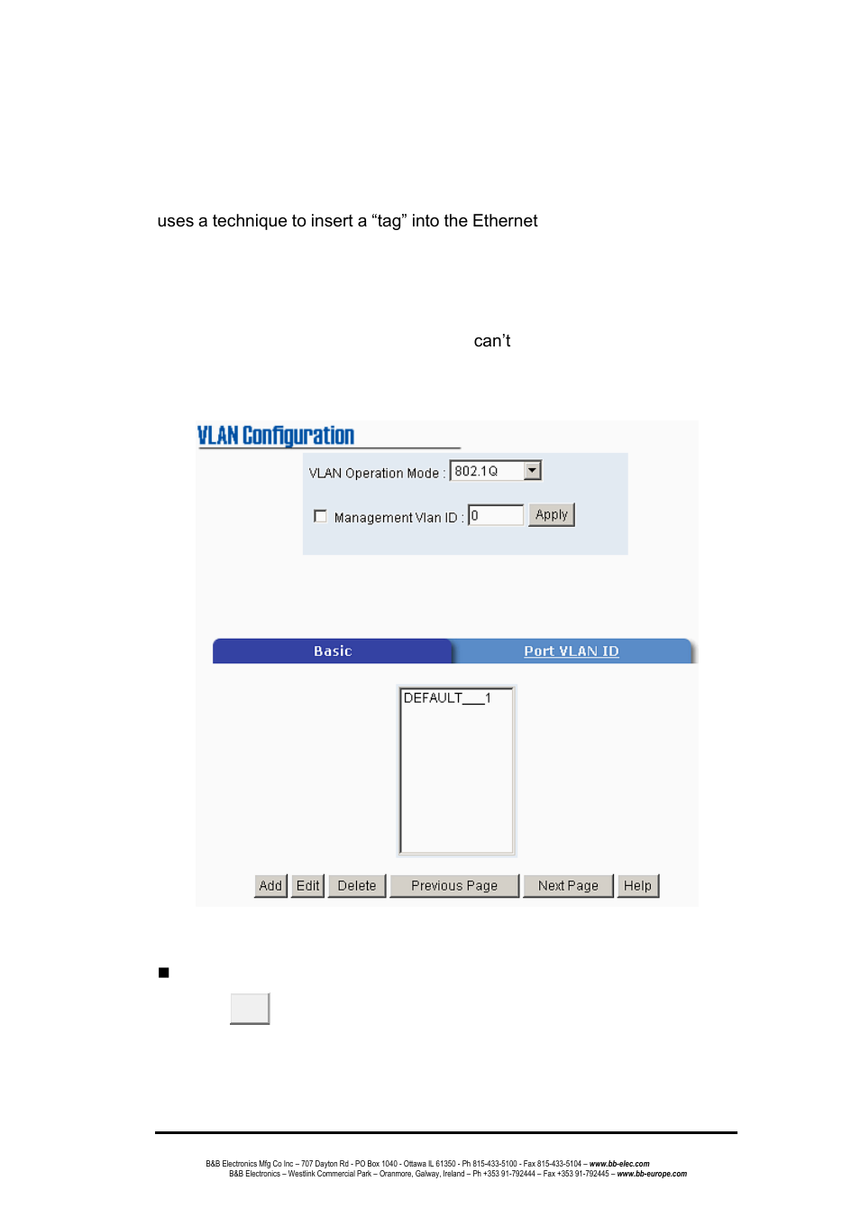 1q vlan | B&B Electronics EIR508-T - Manual User Manual | Page 36 / 71