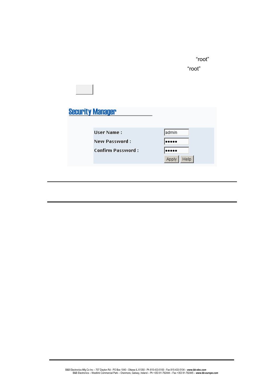 Security manager, Snmp configuration | B&B Electronics EIR508-T - Manual User Manual | Page 56 / 71