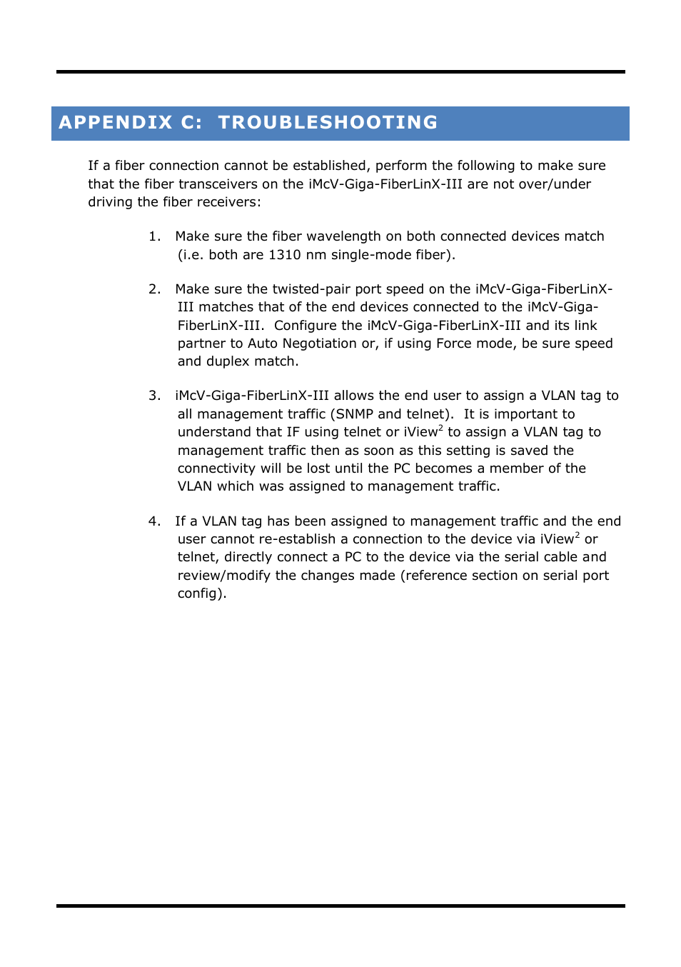 Appendix c: troubleshooting | B&B Electronics 856-14205--29 - Manual User Manual | Page 69 / 73
