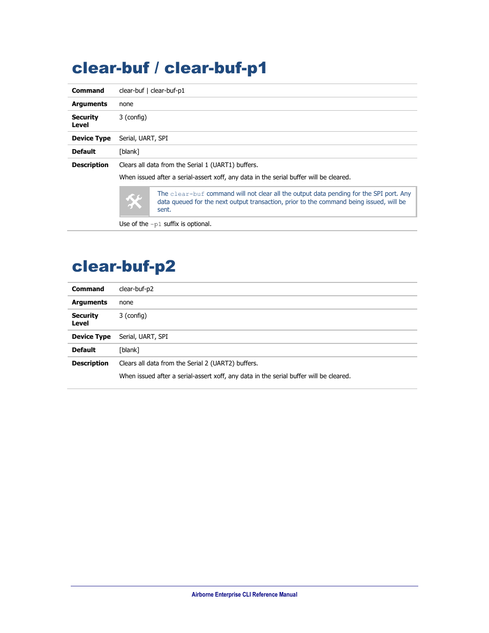 Clear-buf / clear-buf-p1, Clear-buf-p2 | B&B Electronics WLNN-AN(ER,SE,SP.EK)-DP551 - Manual User Manual | Page 108 / 264