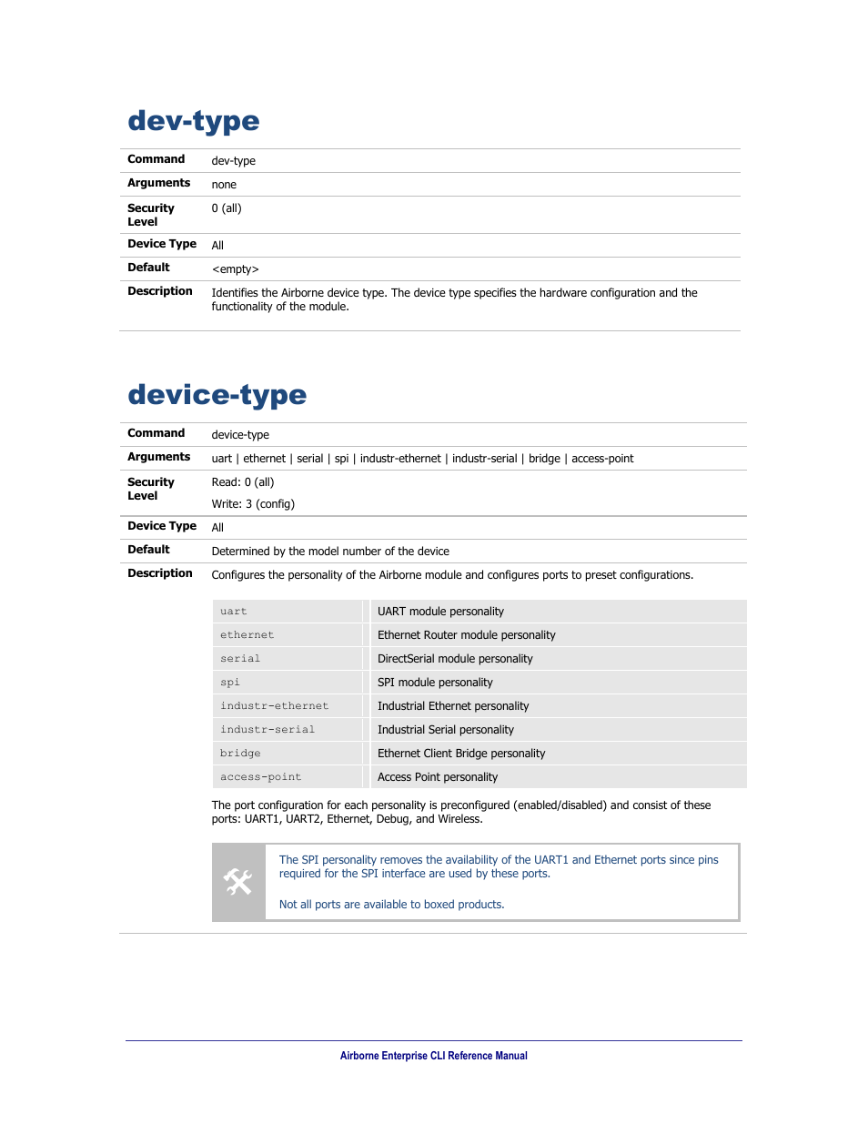 Dev-type, Device-type | B&B Electronics WLNN-AN(ER,SE,SP.EK)-DP551 - Manual User Manual | Page 119 / 264