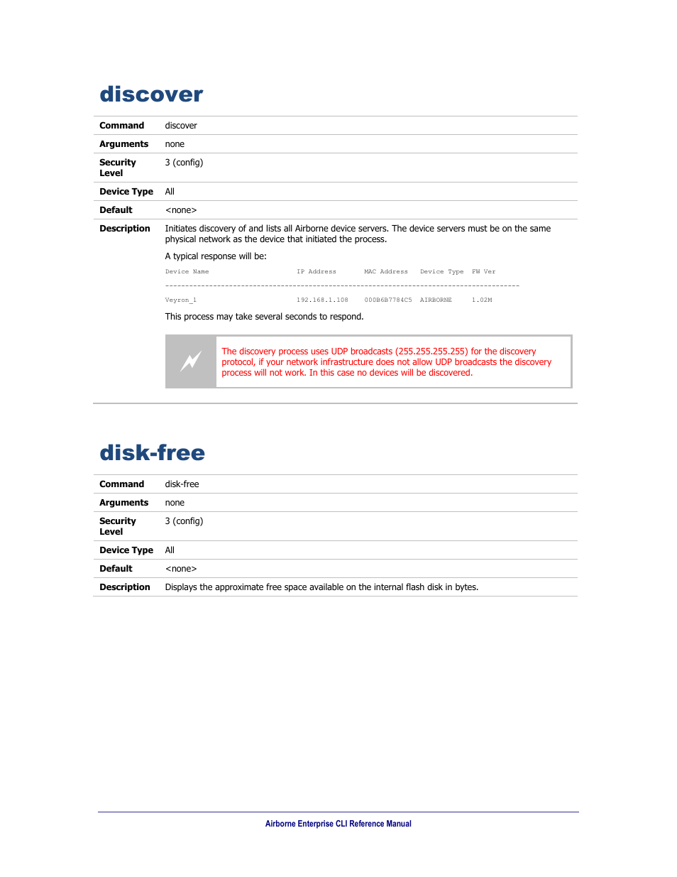 Discover, Disk-free | B&B Electronics WLNN-AN(ER,SE,SP.EK)-DP551 - Manual User Manual | Page 121 / 264