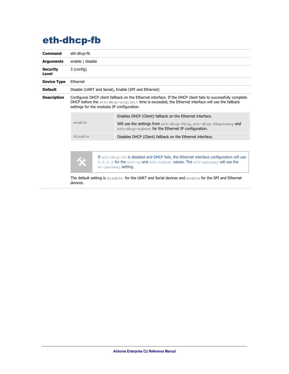 Eth-dhcp-fb | B&B Electronics WLNN-AN(ER,SE,SP.EK)-DP551 - Manual User Manual | Page 134 / 264