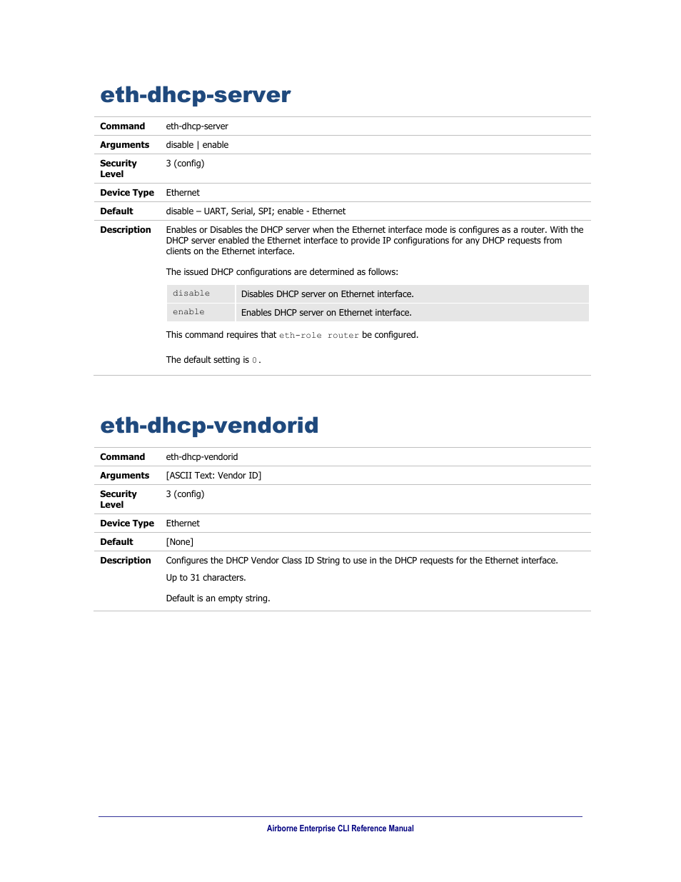 Eth-dhcp-server, Eth-dhcp-vendorid | B&B Electronics WLNN-AN(ER,SE,SP.EK)-DP551 - Manual User Manual | Page 139 / 264