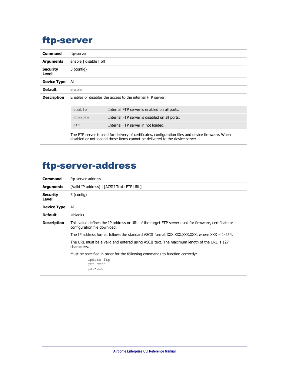 Ftp-server, Ftp-server-address | B&B Electronics WLNN-AN(ER,SE,SP.EK)-DP551 - Manual User Manual | Page 149 / 264
