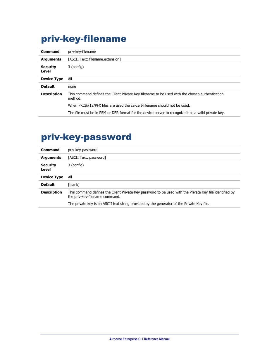 Priv-key-filename, Priv-key-password | B&B Electronics WLNN-AN(ER,SE,SP.EK)-DP551 - Manual User Manual | Page 181 / 264