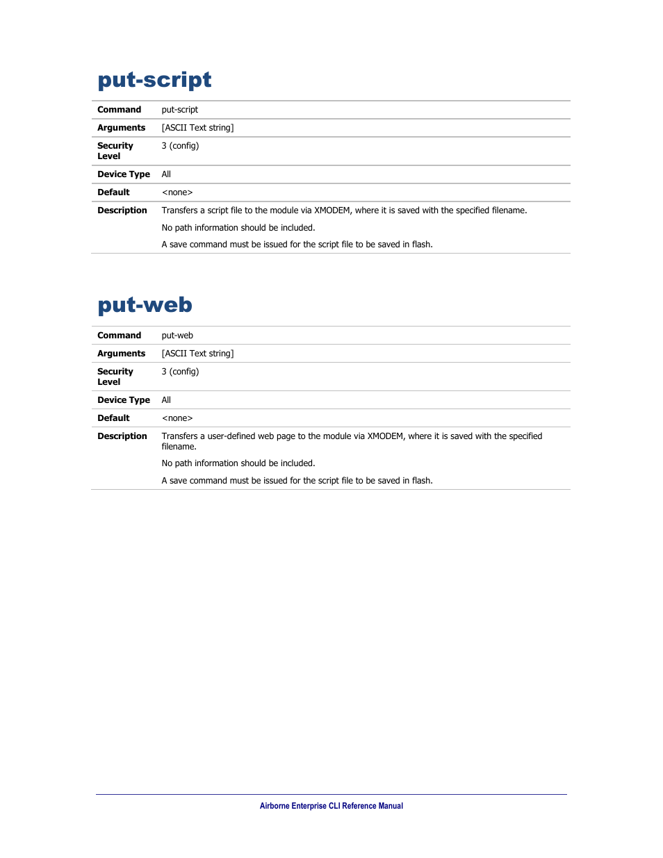 Put-script, Put-web | B&B Electronics WLNN-AN(ER,SE,SP.EK)-DP551 - Manual User Manual | Page 184 / 264