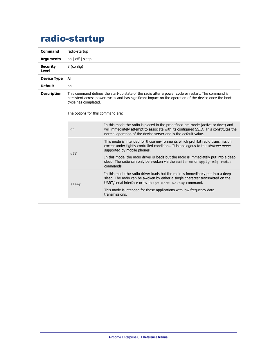 Radio-startup | B&B Electronics WLNN-AN(ER,SE,SP.EK)-DP551 - Manual User Manual | Page 191 / 264