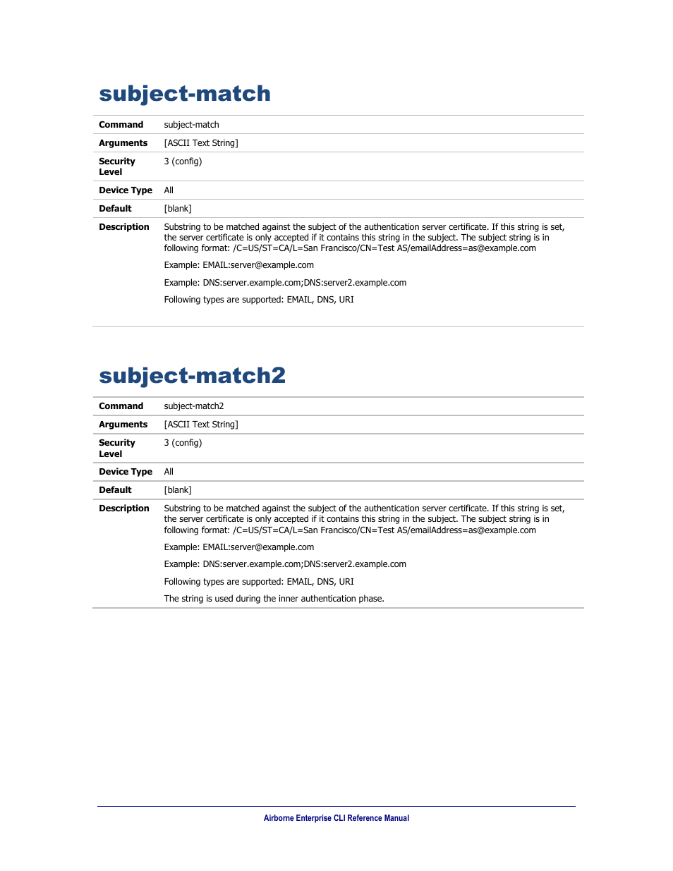 Subject-match, Subject-match2 | B&B Electronics WLNN-AN(ER,SE,SP.EK)-DP551 - Manual User Manual | Page 206 / 264