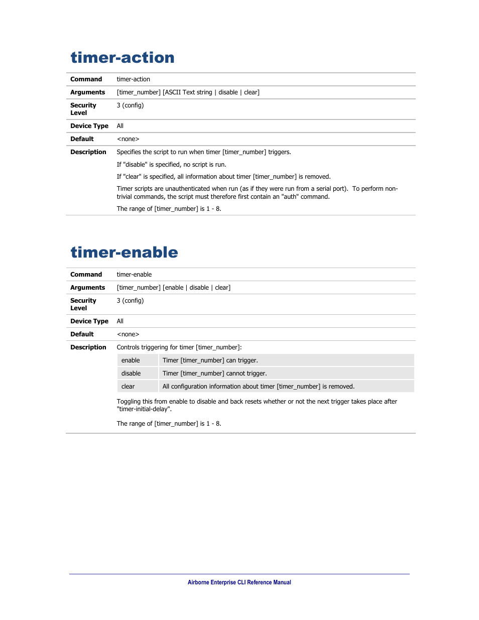 Timer-action, Timer-enable | B&B Electronics WLNN-AN(ER,SE,SP.EK)-DP551 - Manual User Manual | Page 209 / 264